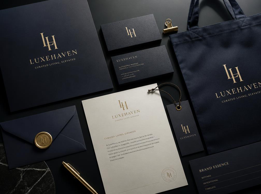 After rebrand — LuxeHaven identity