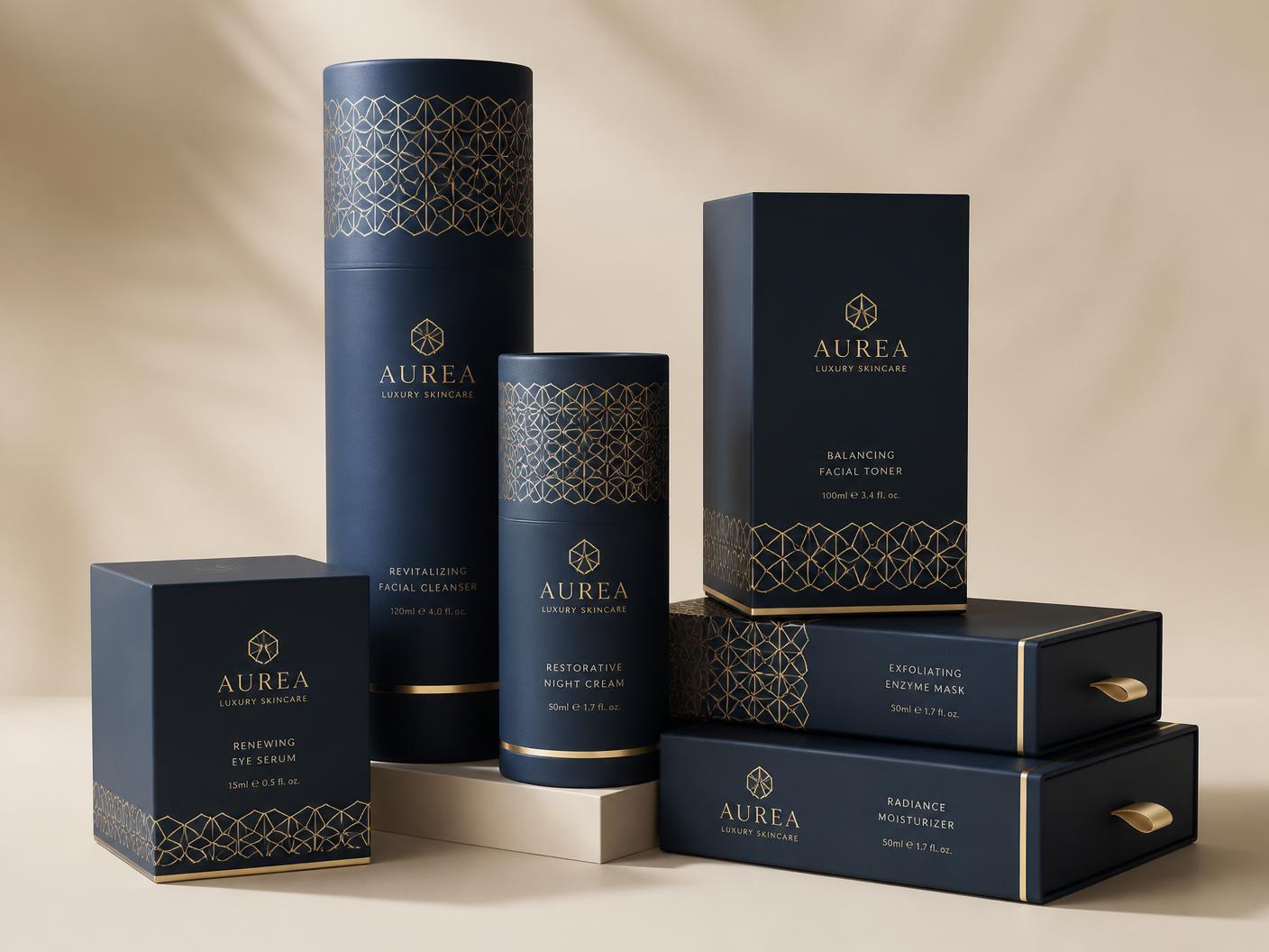 Aurea Skincare — Luxury packaging architecture