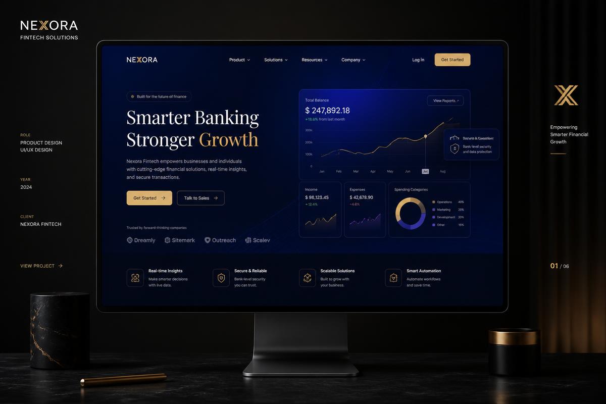 Nexora Fintech website design
